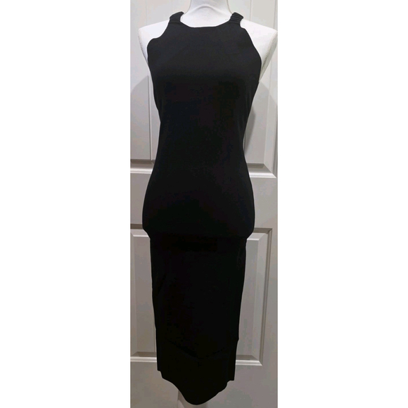 525 America Bodycon Midi Crisscross Straps Black NWT Size XS $158 - Picture 1 of 11